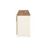 Móveis para Escritório Armário Baixo Credenza – 1,20×0,73X0,45m NOGAL SEVILHA/BRANCO - 34312