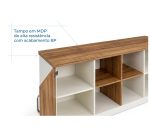 Móveis para Escritório Armário Organizador para Escritório e Home Office com Portas, Chave e Prateleiras 1,60x0,73x0,45m - 34502