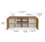 Móveis para Escritório Armário Organizador para Escritório e Home Office com Portas, Chave e Prateleiras 1,60x0,73x0,45m - 34502