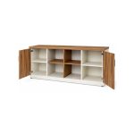 Móveis para Escritório Armário Organizador para Escritório e Home Office com Portas, Chave e Prateleiras 1,60x0,73x0,45m - 34502