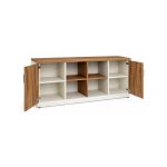 Móveis para Escritório Armário Organizador para Escritório e Home Office com Portas, Chave e Prateleiras 1,60x0,73x0,45m - 34502