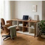 Móveis para Escritório Armário Organizador para Escritório e Home Office com Portas, Chave e Prateleiras 1,60x0,73x0,45m - 34502