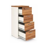Móveis para Escritório Arquivo para Escritório 4 Gavetas com Chave e Suporte para Pasta Suspensa - Gaveteiro Organizador 127x46cm - 34314