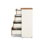 Móveis para Escritório Arquivo para Escritório 4 Gavetas com Chave e Suporte para Pasta Suspensa - Gaveteiro Organizador 127x46cm - 34314