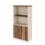 Móveis para Escritório Armário para Escritório com Chave e Prateleiras 161x80x45cm Nogal Sevilha - 34316