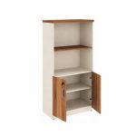 Móveis para Escritório Armário para Escritório com Chave e Prateleiras 161x80x45cm Nogal Sevilha - 34316