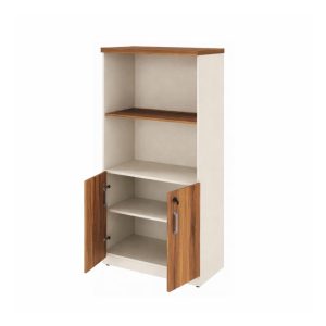 Móveis para Escritório Armário para Escritório com Chave e Prateleiras 161x80x45cm Nogal Sevilha - 34316