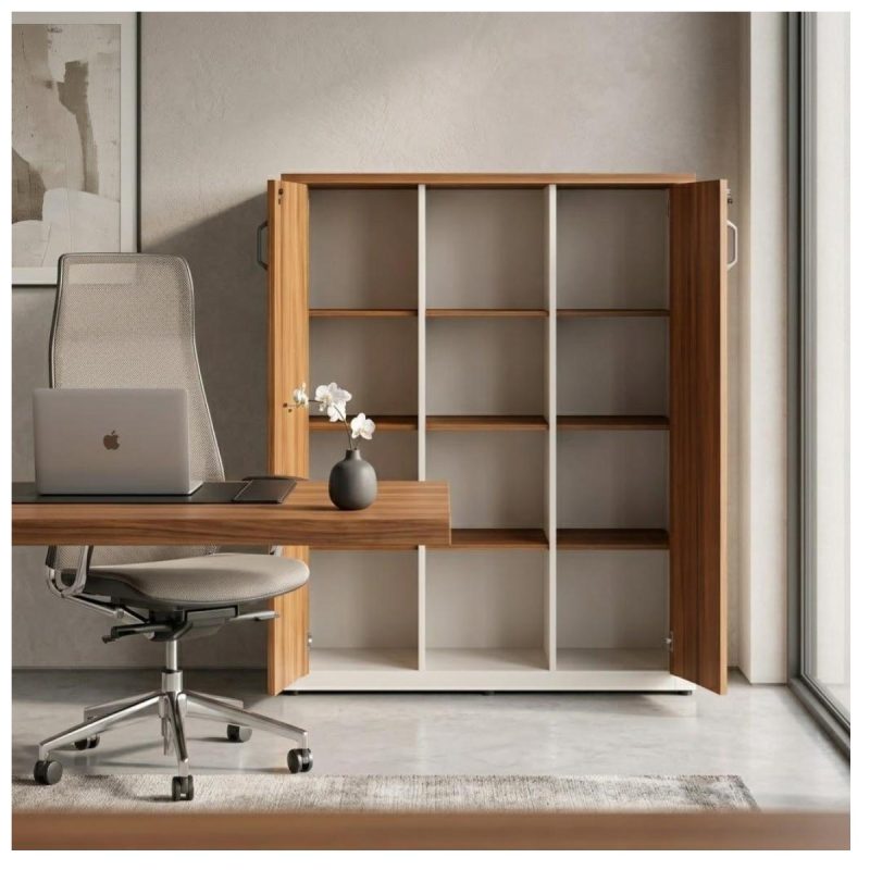 Móveis para Escritório Armário para Escritório Organizador de Documentos com Chave 161x120x45cm - 34415
