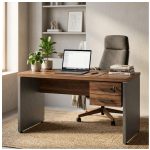 Móveis para Escritório Mesa para Computador 170cm Robusta Tampo 40mm  e Gavetas - Escrivaninha de Trabalho e Estudo -  Sevilha / Preto - 21475