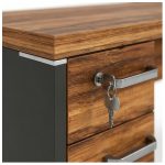 Móveis para Escritório Mesa para Computador 170cm Robusta Tampo 40mm  e Gavetas - Escrivaninha de Trabalho e Estudo -  Sevilha / Preto - 21475