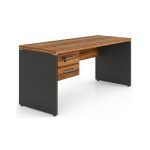 Móveis para Escritório Mesa para Computador 150cm Robusta Tampo 40mm  e Gavetas - Escrivaninha de Trabalho e Estudo -  Sevilha / Preto - 21473
