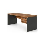 Móveis para Escritório Mesa para Computador 150cm Robusta Tampo 40mm  e Gavetas - Escrivaninha de Trabalho e Estudo -  Sevilha / Preto - 21473