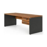 Móveis para Escritório Mesa para Computador 170cm Robusta Tampo 40mm  e Gavetas - Escrivaninha de Trabalho e Estudo -  Sevilha / Preto - 21475