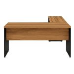 Móveis para Escritório Mesa de Escritório em L com Gaveteiro e Chave – Móvel Organizador Premium 1,70 - Nogal Sevilha / Preto - 21479