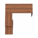 Móveis para Escritório Escrivaninha em L com Gaveteiro e Armário Organizador Industrial Amadeirada 170cm - Nogal Sevilha / Preto - 20604