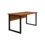 Móveis para Escritório Mesa de Escritório Industrial 120x60cm Nogal Sevilha Tampo 40mm – Escrivaninha Home Office Premium Pollo - Sevilha / Preto - 24469