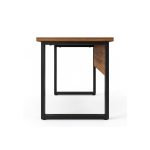 Móveis para Escritório Mesa de Escritório Industrial 120x60cm Nogal Sevilha Tampo 40mm – Escrivaninha Home Office Premium Pollo - Sevilha / Preto - 24469