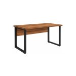 Móveis para Escritório Mesa de Escritório Industrial 120x60cm Nogal Sevilha Tampo 40mm – Escrivaninha Home Office Premium Pollo - Sevilha / Preto - 24469