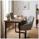 Móveis para Escritório Mesa de Escritório Industrial 150x60cm Nogal Sevilha Tampo 40mm – Escrivaninha Home Office Premium Pollo - Sevilha / Preto - 24472