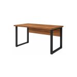 Móveis para Escritório Mesa de Escritório Industrial 120x60cm Nogal Sevilha Tampo 40mm – Escrivaninha Home Office Premium Pollo - Sevilha / Preto - 24469