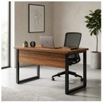 Móveis para Escritório Escrivaninha Home Office Industrial Amadeirada 170x70cm Tampo 40mm Premium - Sevilha / Preto - 24474
