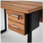 Móveis para Escritório Escrivaninha Home Office Industrial Amadeirada 170x70cm Tampo 40mm Premium – Sevilha / Preto – 24475