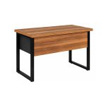 Móveis para Escritório Mesa Escritório PÉ QUADRO 1,50x0,60m - C/ Gavetas - NOGAL SEVILHA/PRETO - 24473