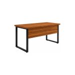 Móveis para Escritório Mesa Escritório PÉ QUADRO - 1,20x0,60m - C/ Gavetas - NOGAL SEVILHA/PRETO - 24471