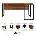 Móveis para Escritório Mesa de Escritório em L Diretor Premium 150x150cm Tampo 40mm – Sevilha / Preto - 24476