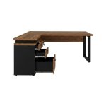 Móveis para Escritório Mesa de Escritório em L Diretor com Gaveteiro Tampo 40mm 150x150cm