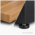 Móveis para Escritório Estação de Trabalho Dupla 1,20x1,35m 02 Lugares c/ Gavetas c/ ponto de tomada PÉ QUADRO - Cor Nogal Sevilha - 63097