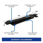 Móveis para Escritório Mesa de Escritório Dupla Industrial 120cm Tampo 40mm - Sevilha / Preto