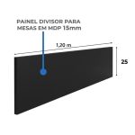 Móveis para Escritório Mesa de Escritório Dupla Industrial 120cm Tampo 40mm - Sevilha / Preto