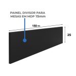 Móveis para Escritório Estação de Trabalho 1,50x1,35m 02 Lugares c/ Gavetas c/ ponto de tomada PÉ QUADRO - Cor Nogal Sevilha - 63099