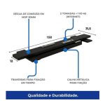 Móveis para Escritório Estação de Trabalho 1,50x1,35m 02 Lugares c/ Gavetas c/ ponto de tomada PÉ QUADRO - Cor Nogal Sevilha - 63099