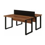 Móveis para Escritório Mesa de Escritório Dupla Industrial 150cm Tampo 40mm - Sevilha / Preto