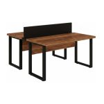 Móveis para Escritório Mesa de Escritório Dupla Industrial 150cm Tampo 40mm - Sevilha / Preto