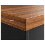 Móveis para Escritório Armário Credenza Escritório 120cm Madeira com Nicho - Sevilha / Preto - 21412
