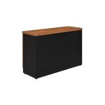 Móveis para Escritório Armário Credenza Escritório 120cm Madeira com Nicho - Sevilha / Preto - 21412