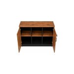 Móveis para Escritório Armário Credenza Escritório 120cm Madeira com Nicho - Sevilha / Preto - 21412