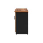 Móveis para Escritório Armário Credenza Escritório 120cm Madeira com Nicho - Sevilha / Preto - 21412