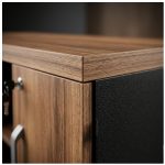 Móveis para Escritório Armário Credenza Escritório 120cm Madeira com Nicho - Sevilha / Preto - 21412