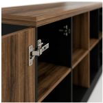 Móveis para Escritório Armário Baixo GOLD Credenza ESPECIAL - 1,60x0,73x0,45m  - GEBBWORK - NOGALSEVILHA / PRETO - 23502