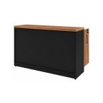 Móveis para Escritório Armário Baixo GOLD Credenza ESPECIAL - 1,60x0,73x0,45m  - GEBBWORK - NOGALSEVILHA / PRETO - 23502