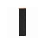 Móveis para Escritório Armário Multiuso com Prateleiras - Preto e Amadeirado - 161x40x45cm Nogal Sevilha / Preto 21432