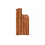 Móveis para Escritório Mesa para Recepção e Balcão Atendimento Madeira Alta Qualidade 1,35x1,13m Nogal Sevilha / Preto 63081