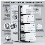 Móveis de Aço Arquivo de Aço 4 Gavetas para Pasta Suspensa com Chave Linha Aço Chapa 22 Reforçada 13106