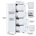 Móveis de Aço Arquivo de Aço 04 Gav - (70cm) - CHAPA # 26 - TRILHO TELESC - 1,36x0,47x0,70m - CZ/CZ - AMAPA - 13104