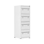 Móveis de Aço Arquivo de Aço 04 Gav. - CHAPA # 26 - S/ TRILHO TELESC - (60cm) - 1,33x0,47x0,60m - CZ/CZ - W3 - 18000