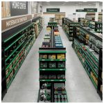 Gôndola Centro Preta Inicial 137 com 8 Bandeja Etiqueta Verde - 39401